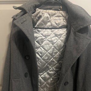 Calvin Klein Gray Pea Coat Size 4